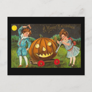 Vintage Merry Halloween Postcard