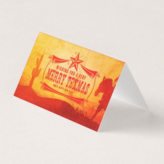 Vintage Merry Texas Christmas Card (Back)