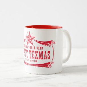 Vintage Merry Texas Christmas Mug