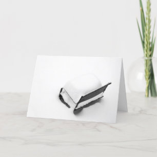 Vintage Metal Lawn Chair Full Of Snow Holiday Card