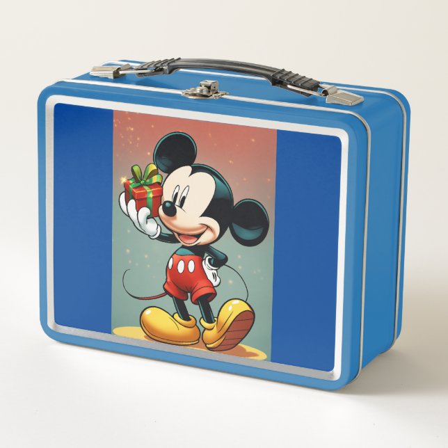 Vintage Metal Lunchbox with Classic Retro Design (Front)