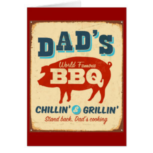 Vintage metal sign - Dad's BBQ