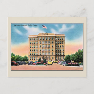Vintage Methodist Hospital, Dallas TX Postcard