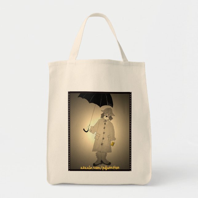 Vintage Metro Beagle Tote Bag (Front)