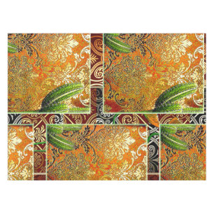 Vintage Mexican Desert Cactus Tablecloth