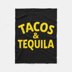 Vintage mexican fiesta tacos & drinking fleece blanket