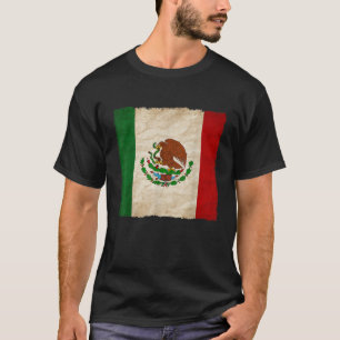 Vintage Mexican Flag Mexico Pride Camiseta T-Shirt