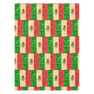 Vintage Mexican Flag Tablecloth