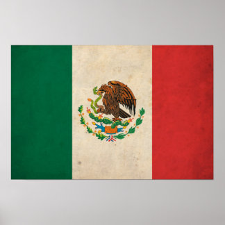 Vintage Mexico Flag Poster