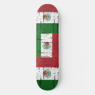 Vintage Mexico Flag Skateboard