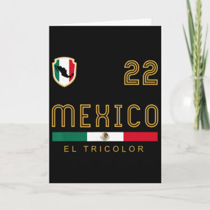 Vintage Mexico Footbyll Flags Fan Gift  Card