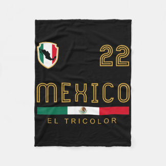 Vintage Mexico Footbyll Flags Fan Gift  Fleece Blanket