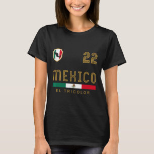Vintage Mexico Footll Flags Fan Gift T-Shirt