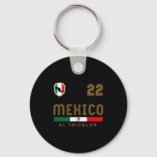 Vintage Mexico Jersey Futbol Soccer Flag Fan Gift Key Ring
