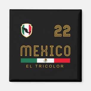 Vintage Mexico Jersey Futbol Soccer Flag Fan Gift  Magnet
