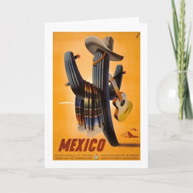 Vintage Mexico - Mexican Travel Tourism Advert Card (Front)