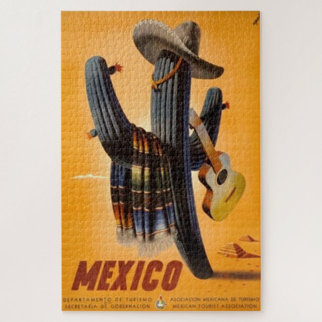 Vintage Mexico - Mexican Travel Tourism Advert Jigsaw Puzzle (Vertical)