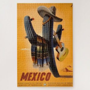 Vintage Mexico - Mexican Travel Tourism Advert Jigsaw Puzzle