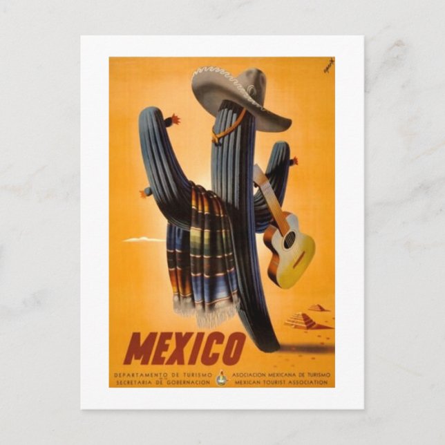 Vintage Mexico - Mexican Travel Tourism Advert Postcard (Front)