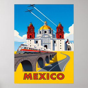 Vintage Mexico travel Poster
