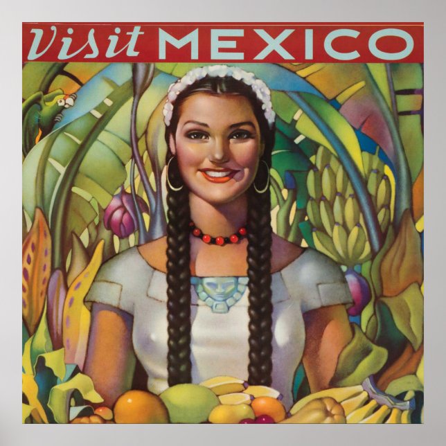 Vintage Mexico Travel Poster (Front)