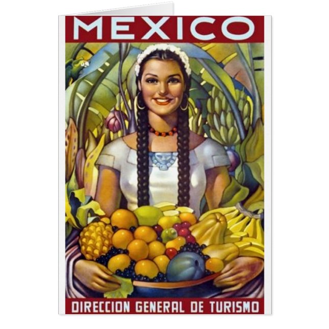 Vintage Mexico Travel Tourism Advertisement (Front)
