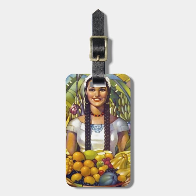 Vintage Mexico Travel Tourism Advertisement Luggage Tag (Front Vertical)