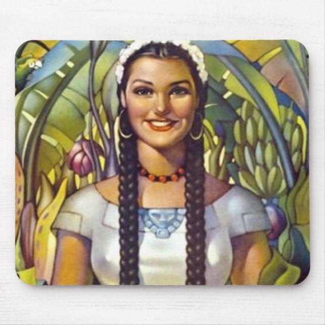 Vintage Mexico Travel Tourism Advertisement Mouse Mat (Front)