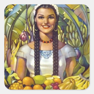 Vintage Mexico Travel Tourism Advertisement Square Sticker