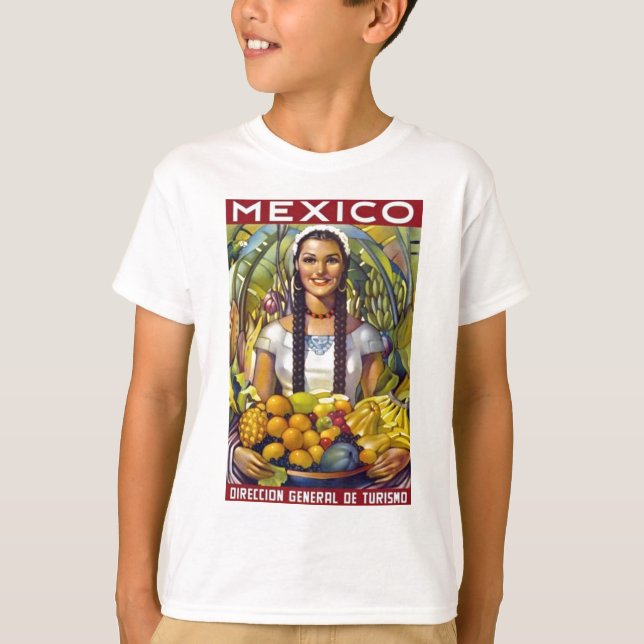 Vintage Mexico Travel Tourism Advertisement T-Shirt (Front)