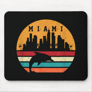 Vintage Miami 80s Dolphin Silhouette Souvenir Dolp Mouse Mat