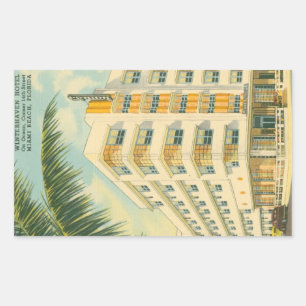 Vintage Miami Art Deco Rectangle Stickers