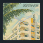 Vintage Miami Art Deco Square Wall Clock<br><div class="desc">This collection was inspired by our stay at the very art deco Winterhaven Hotel,  Autograph Collection at the end of our trip across America.
This Winterhaven Hotel can be found on Ocean Drive,  Miami Beach,  Florida and has beachfront views.</div>
