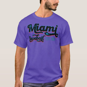 Vintage Miami Baseball Est 1991 Baseball Lover T-Shirt