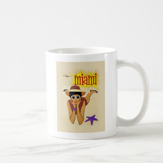 Vintage Miami Beach Coffee Mug (Right)
