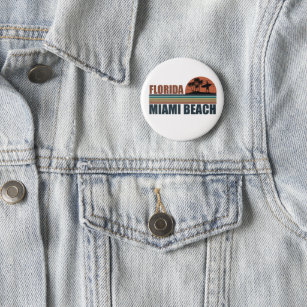 vintage Miami Beach Florida 6 Cm Round Badge