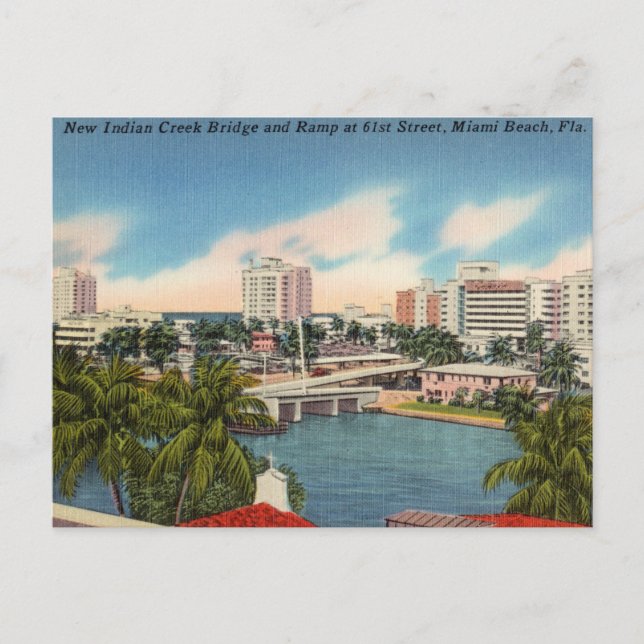 Vintage Miami Beach, Florida Postcard (Front)