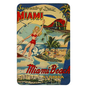 Vintage Miami Beach, Florida, USA - Magnet
