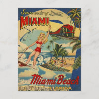 Vintage Miami Beach, Florida, USA -