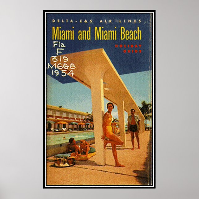 Vintage Miami Beach, Florida, USA - Poster (Front)