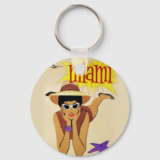 Vintage Miami Beach Key Ring