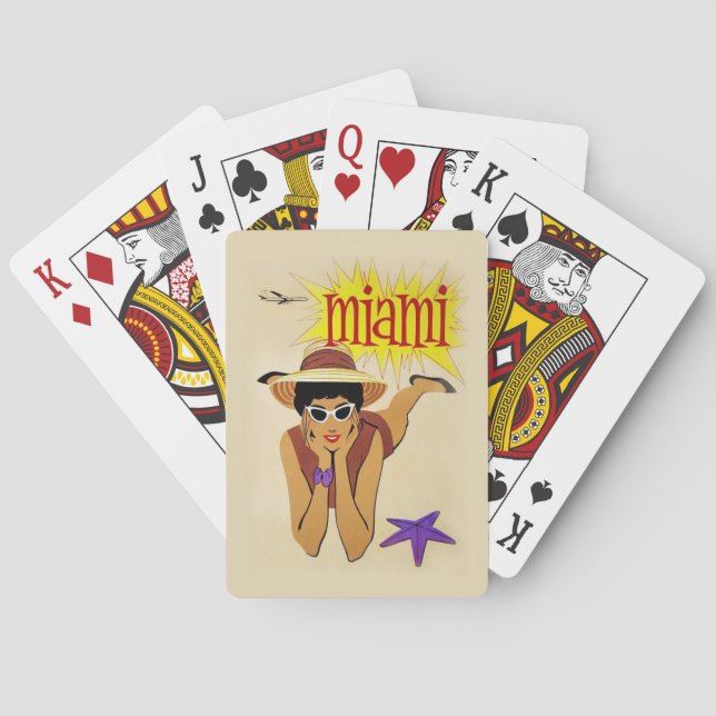 Vintage Miami Beach Playing Cards (Back)