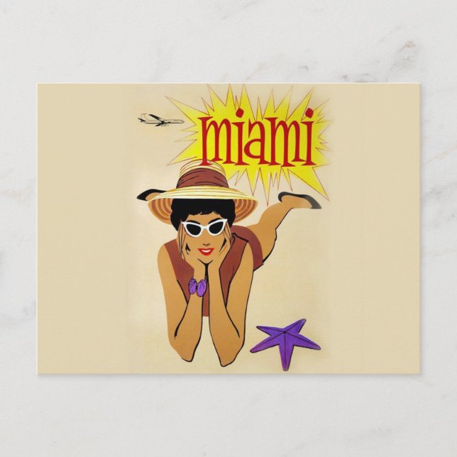Vintage Miami Beach Postcard (Front)