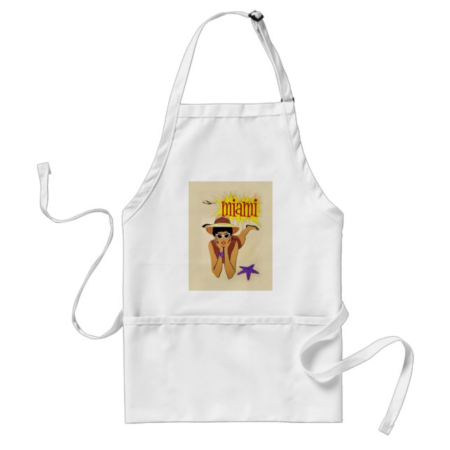 Vintage Miami Beach Standard Apron (Front)