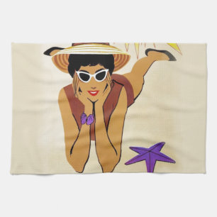 Vintage Miami Beach Tea Towel