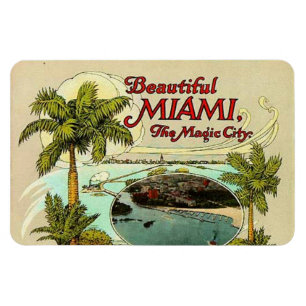 Vintage Miami, Florida, USA - Magnet