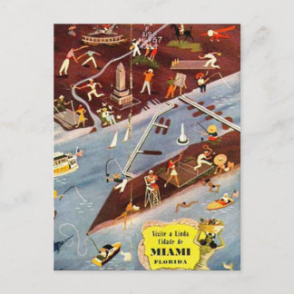 Vintage Miami, Florida, USA - Postcard