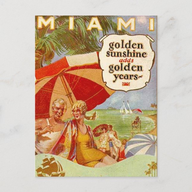 Vintage Miami, Florida, USA - Postcard (Front)