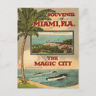 Vintage Miami, Florida, USA - Postcard