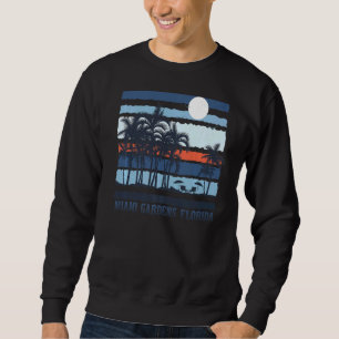 Vintage Miami Gardens Florida Summer 80s Beach Sou Sweatshirt